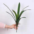 Realistic Touch PU Orchid Cymbidium Leaves for Home for Christmas Floral Decor and Flower Arrangement Decoration in Living Room