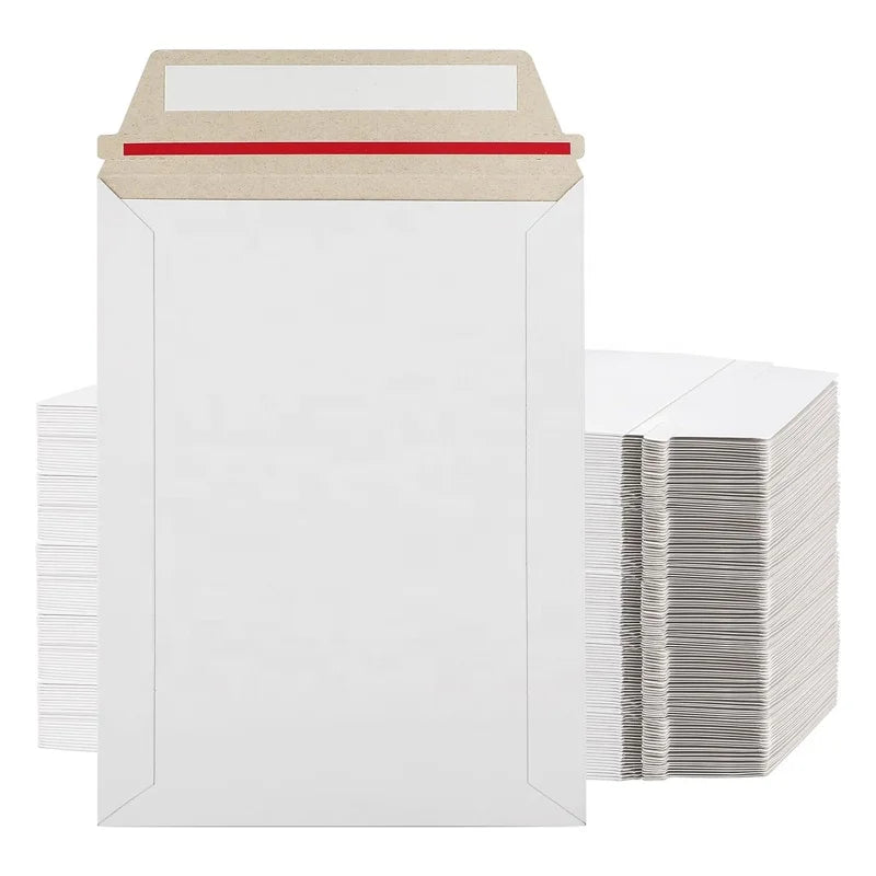 Photo Document Mailers White Cardboard Envelopes Rigid Self Seal Mailing Envelopes Stay Flat Shipping Envelopes for Documents