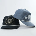 Unstructured 5 Panel Dad Hat Custom Embroidery Logo Hats With Rope on the Brim