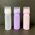 Cheap Plastic Oil Comb Applicator Bottles Shampoo Dispensing Bottle for Salon Hair Coloring Styling PInk Purple Clear Stock