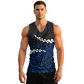Custom Logo Tribal Print Men's Sleeveless V-Neck T-Shirt Mens Fashion Sports Running Soft Quick Dry V Neck Vest T Shirts for Men
