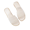 New Flat Bottom Knitted Ladies slippers Fashion Trend square Head Ladies Sandals Anti-slip Soft Bottom Walking Women Shoes