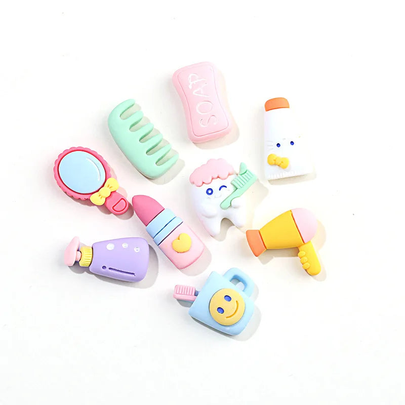 Kawaii Style Newest Toiletries Washing Clean Items Flatback Resin Cabochons for Phone case Bottle Decoration