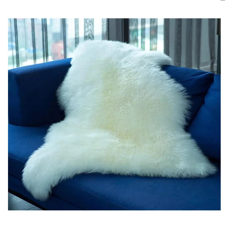Sample Support Genuine Australia Sheepskin Rug Fur Area Rug Lambskin New Zealand Plush Carpet Bedroom Sheep Skin Rug White