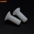 Elehk Cheap Price Good Quality M2 M3 M4 M5 Countersunk Flat Head Plastic Nylon Screw Csk M 5 X 25Mm M4X60 Standard Plastic Screw