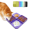 Premium Square Multicolor Pet Slow Feeder Bowl Dog Food Treat Licking Mat Pad Non Slip Silicone Dog Lick Mat with Suction Cups
