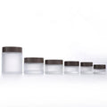 Wooden Cover 30g 50g Black and White with Gasket Mud-mask Body Milk Cosmetic Packaging Container Essence Cream Plastic Jar