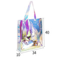 Reflective Holographic Women's Handbag Custom Logo Clear Transparent PVC Tote Shopping Bag Lady Style