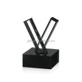 Black Base 3 Items Lucite X Salt Jewish Gift Judaica Acrylic Salt Shakers Pepper Set