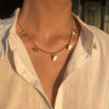 Bohemian Moon Star Charm Necklace Retro Multi-layer Pendant butterfly Necklace for Girls