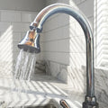 ABS Modern Kitchen Sink Faucet Adapter Chrome Dual Function 360 Degree Swivel Aerator with 2 Year Warranty for Home Apartment MegaBDM