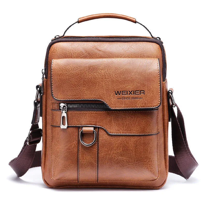 Drop Shipping PU Leather Men Bags Small Shoulder Crossbody Bag for Men Everyday Casual Travel Messenger Bag Handbag