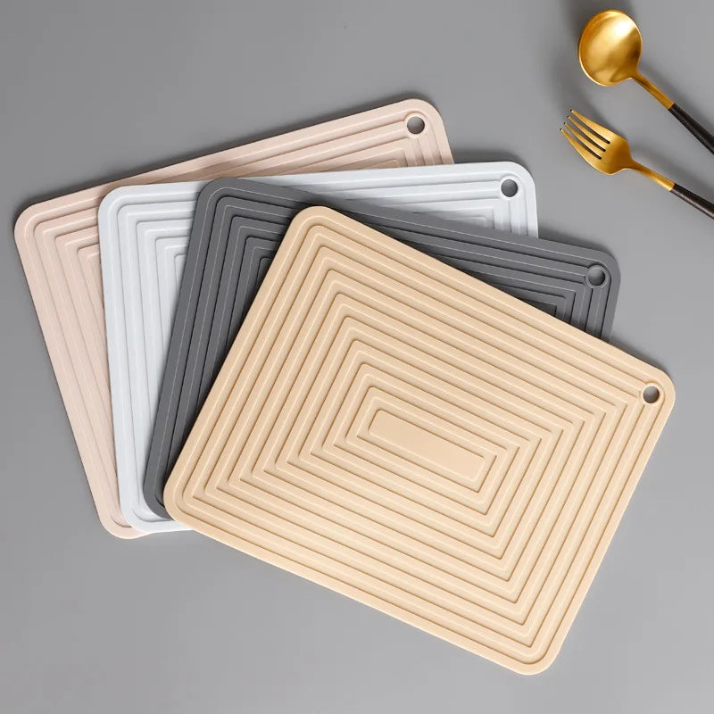 Classic Heat Insulation Pot Hot Pad Non Slip Silicone Trivet Mat Dish Drying Mat Multi-Purpose Kitchen Dining Table Placemat