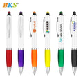 BKS Wholesale Customizable 1.0mm Plastic Rubber Promotion Pen with Personalized Logo High Visibility Advertising Ballpoint Pen