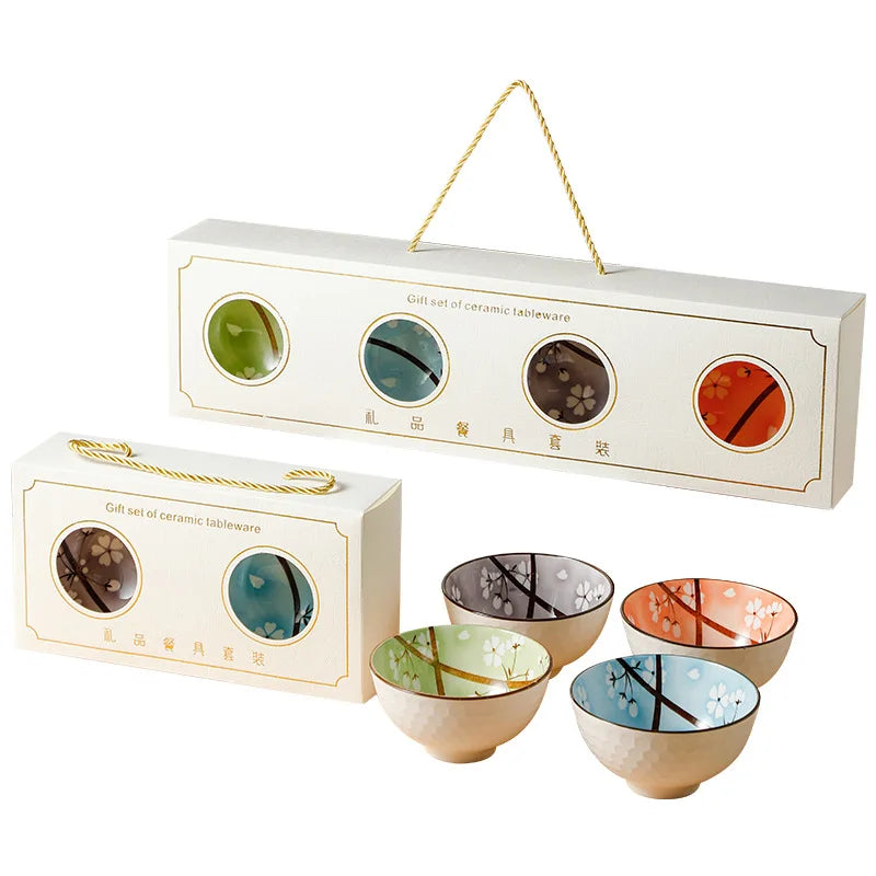 Newell Ceramic Nordic Top Seller Modern Floral Turquoise Pasta Set Porcelain Bowl Ceramic With Box for Restaurant