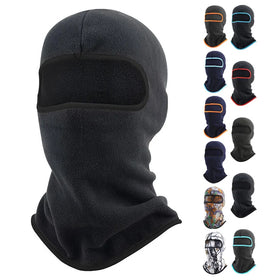 Hot Selling Custom Logo Sports Unisex Face Mask Windproof Breathable Full Face Cover Ski Mask Balaclava Fleece 1-Hole Polyester