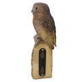 Brown Owl Figurine Resin Hand-painted Textured Feathers Artistic Style Natural Decorative Shape Outdoor Use Unique Garden Model