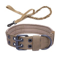Tactical Padded Solid Soft Dog Collar Leash Set with Adjustable Buckle Durable Nylon Rope Leash-High Quality Dog Accessory