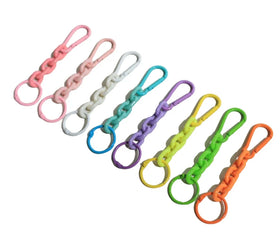 New Popular Makaron Color Keychain Rings Round Ring Key Chains for Home Key Hanger Jewelry Making Findings Supplier