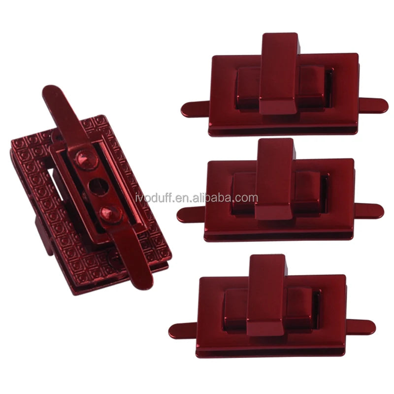DIY Handbag Twist Lock Clasp Shoulder Bag Purse Hardware Leather Craft Metal Rectangle Bag Turn Lock