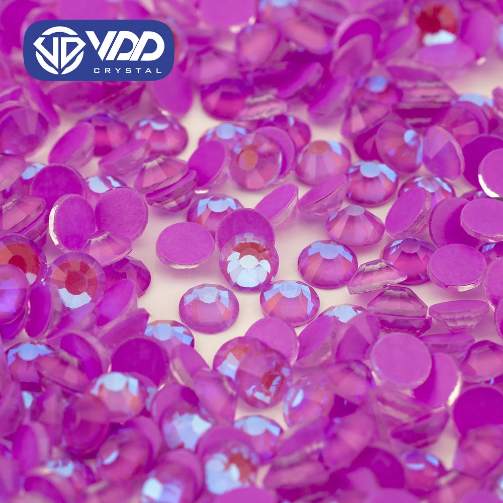 VDD SS6-SS30 307 D Purple Glass Rhinestone Crystal Flatback Glitter Strass Bright Stone for DIY Crafts Nail Art Decoration