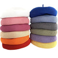 Custom Mushroom Wool Berets Hats for Women Plain Color Polyester Boina Embroidered Berets for Fall Spring Summer Fashion Party