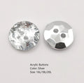 Wholesale Fast Shipping Different Size 16L/18L/20L 2-Holes Crystal Round Diamond Plastic Acrylic Buttons for Sofa Decoration