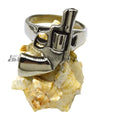 Bestselling High-end Unique Design Silver Gold Plated Stainless Steel Cluster Pistol Accessory Ring