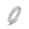 4mm VVS Moissanite Eternity Ring 925 Sterling Silver Wedding Band Non Tarnish Stackable Jewelry Gift for Women Party Anniversary