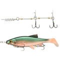 Spinpoler Pike Fishing Stinger Rig Treble Hook With Spring Twist Locking for Soft Lures Freshwater Saltwater Fishing Accessories