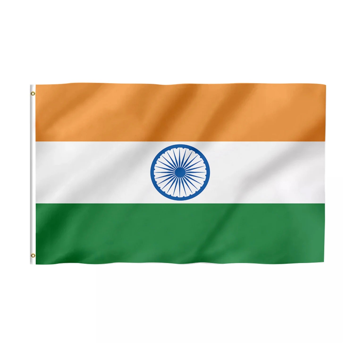 Ready to Ship Promotional 3x5ft India Flag 100% Polyester Brass Grommets Available Nylon Plastic Vinyl Silk-World Flag Model