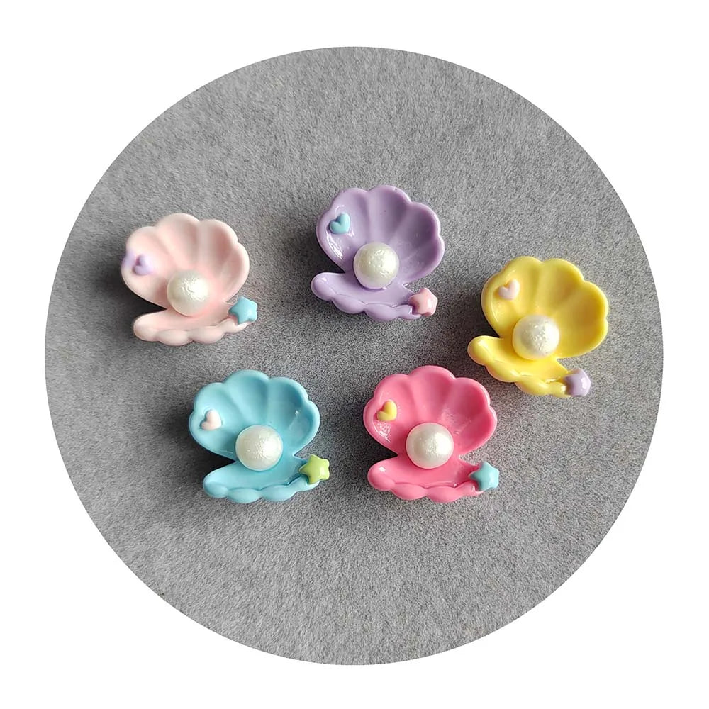 Lovely Artificial Pearl Shell Resin Flat Back Cabochon Diy Decorative Ornament Hair Decoration Materials Crafts