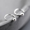 S925 Sterling Silver Earrings Simple Small Round Ball Earrings Wholesale Women's Korean Fashion Earrings