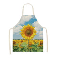 Digital Printing Sunflower Pattern Apron Chef Apron Kitchen Apron
