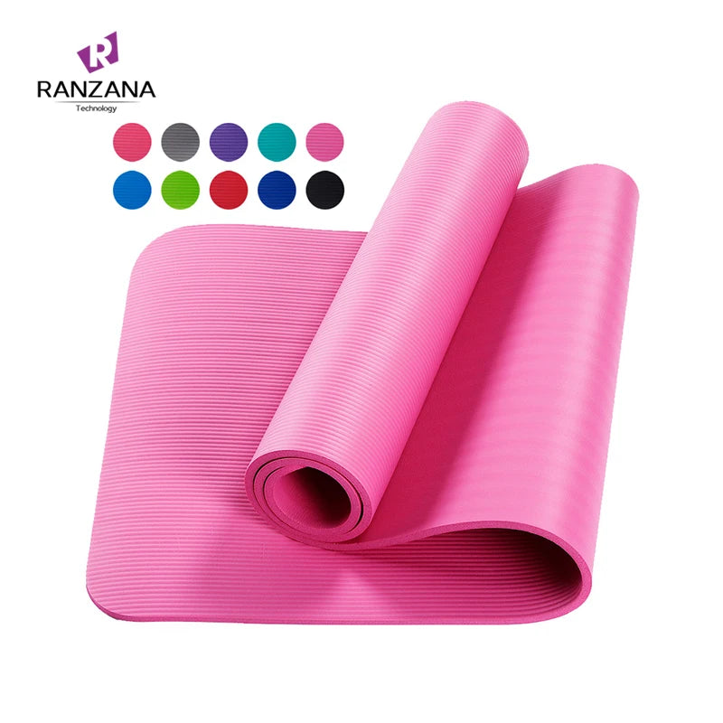 10mm Thick NBR Yoga Mat with Straps 183*61cm Yoga Mat NBR Non-Slip