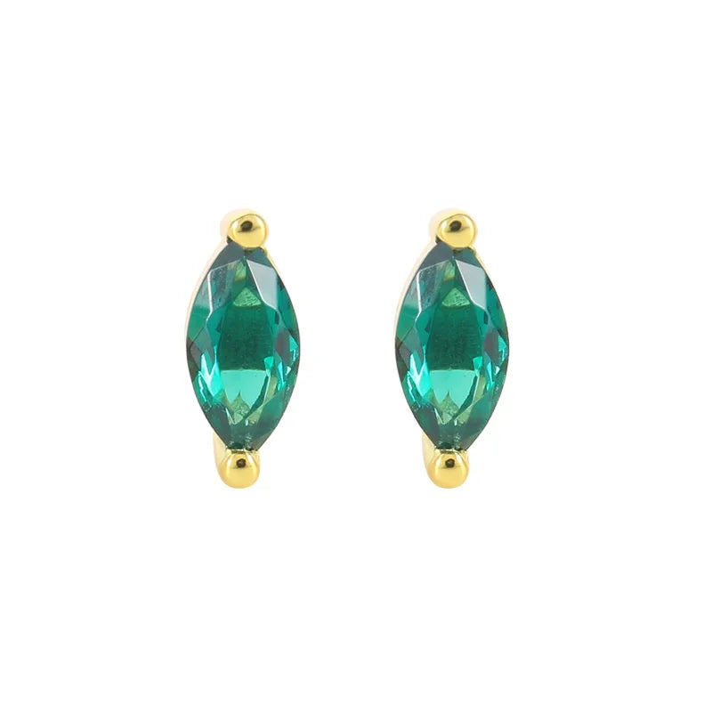 Joolim  CZ Earring Eye Shape 925 Silver Stud Earring Wholesale Minimalist Jewelry