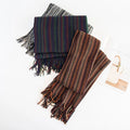 2023 Stylish Men Muffler Scarf Classic 100%acrylic Stripes Winter Scarves for Man High Quality