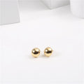 New PVD 18K Gold Plated Half Little Ball Dot Stud Earring Stainless Steel Jewelry For Women Gift