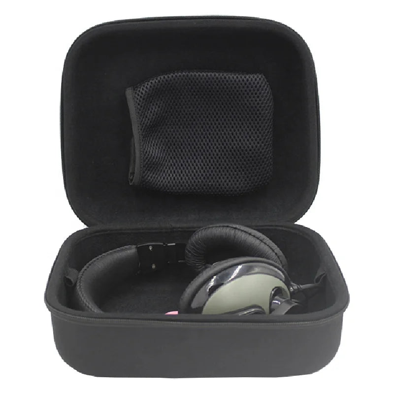 Oem China Wholesale Hard Shell Large Storage Box with Mesh Pocket High Protective Headphone Eva Travel case with Printing logo