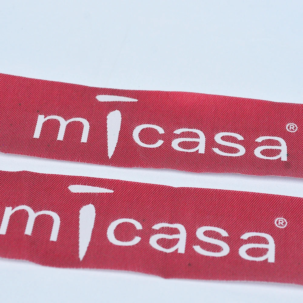 Factory Directly Best Selling Polyester Materia Custom Logo Customized Make Jeans T Shirt Bags Shoes Brand Woven Clothing Labels