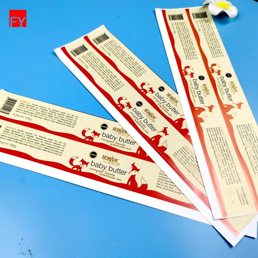 Custom Printed PET Labels Sticker Vinyl Round Logo for Perfume Hair Products Cosmetics Food Candle Bundles Own Product Wrap