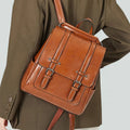 Genuine Cow Leather Outdoor Casual Shoulder Travel Bag Ladies Fashion Pu Leather Backpack