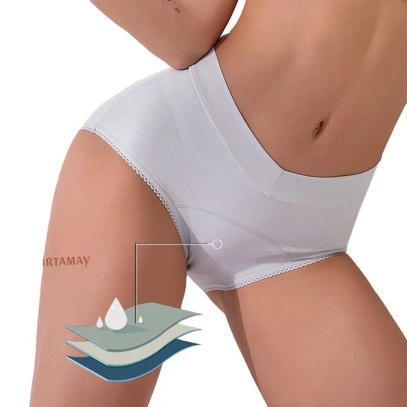 3-layer Leak Proof Period Panties Washable High Waist Women's Physiological Pants