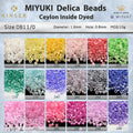 Miyuki Delica Beads 1.6 mm [19 Color Ceylon Inside Dyed ]10g Pack