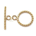 GP Twisted Toggle Clasps Ring & Bar Set 1/20 14k Gold Filled Permanent Jewelry Chains Jewellery Coiled  Toggle OT Clasps