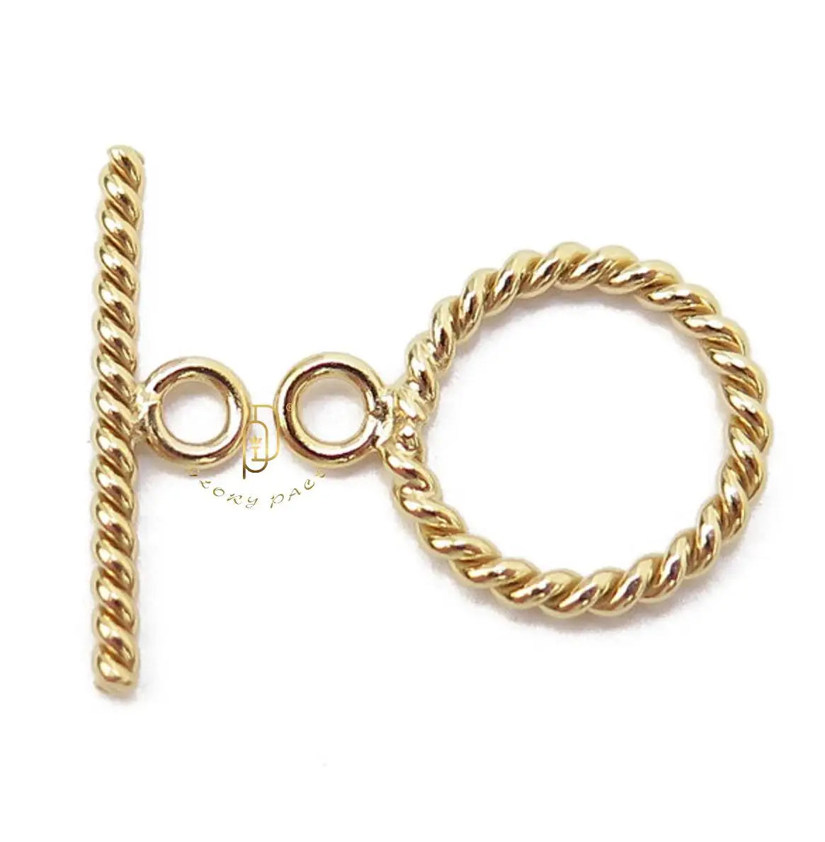 GP Twisted Toggle Clasps Ring & Bar Set 1/20 14k Gold Filled Permanent Jewelry Chains Jewellery Coiled  Toggle OT Clasps