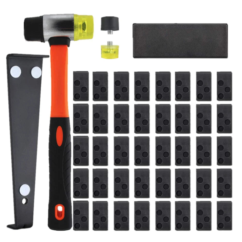 45 in 1 Set Laminate Wood Floor Installation Kit with Solid Tapping Block Long & Wider Pull Bar 40 Spacers