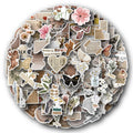 120Pcs Mutilated Diary Vintage Scrap Paper Graffiti Stickers for Laptop Book Waterproof Vinyl Old Time Sticker
