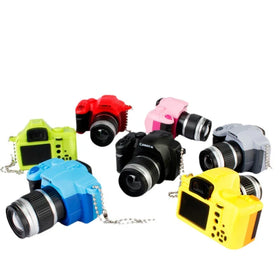 Wholesale Fashion Plastic Camera Keychain LED Light Sound Creative Flashlight Mini Camera Keychain Decoration Reusable