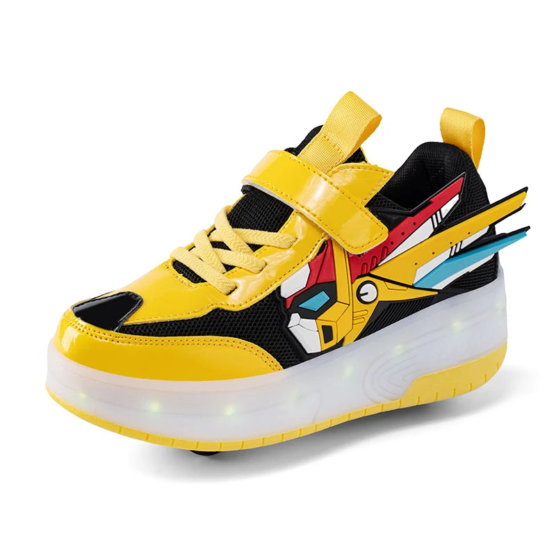 Hot Selling Factory Newest Family New Footwear Colorful TWO  Wheel Sports Breathable Walking Students Shoes Rollerskate SHOES
